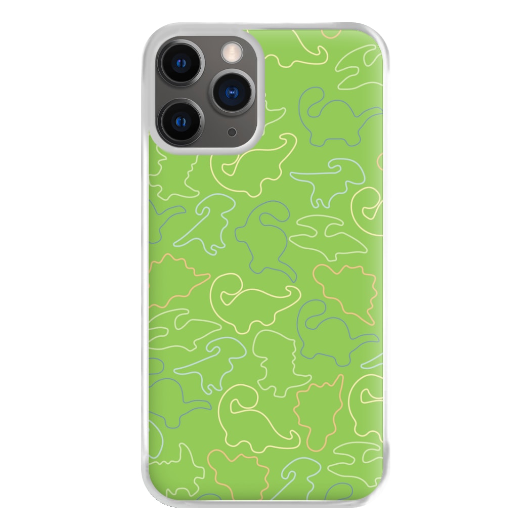 Outline Pattern - Dinosaurs Phone Case for iPhone 12 Pro Max