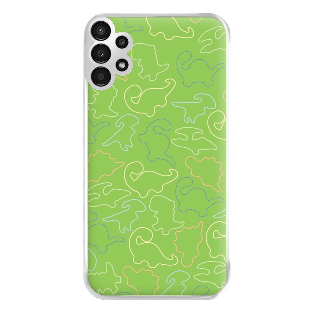 Outline Pattern - Dinosaurs Phone Case for Galaxy A13