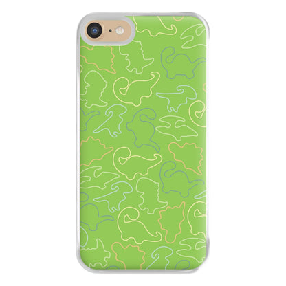 Outline Pattern - Dinosaurs Phone Case for iPhone 6 / 7 / 8 / SE