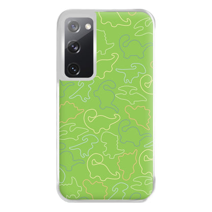 Outline Pattern - Dinosaurs Phone Case for Galaxy S20FE