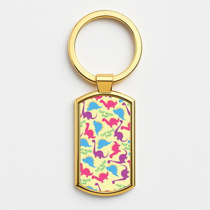 The Wild One - Dinosaurs Gold Keyring