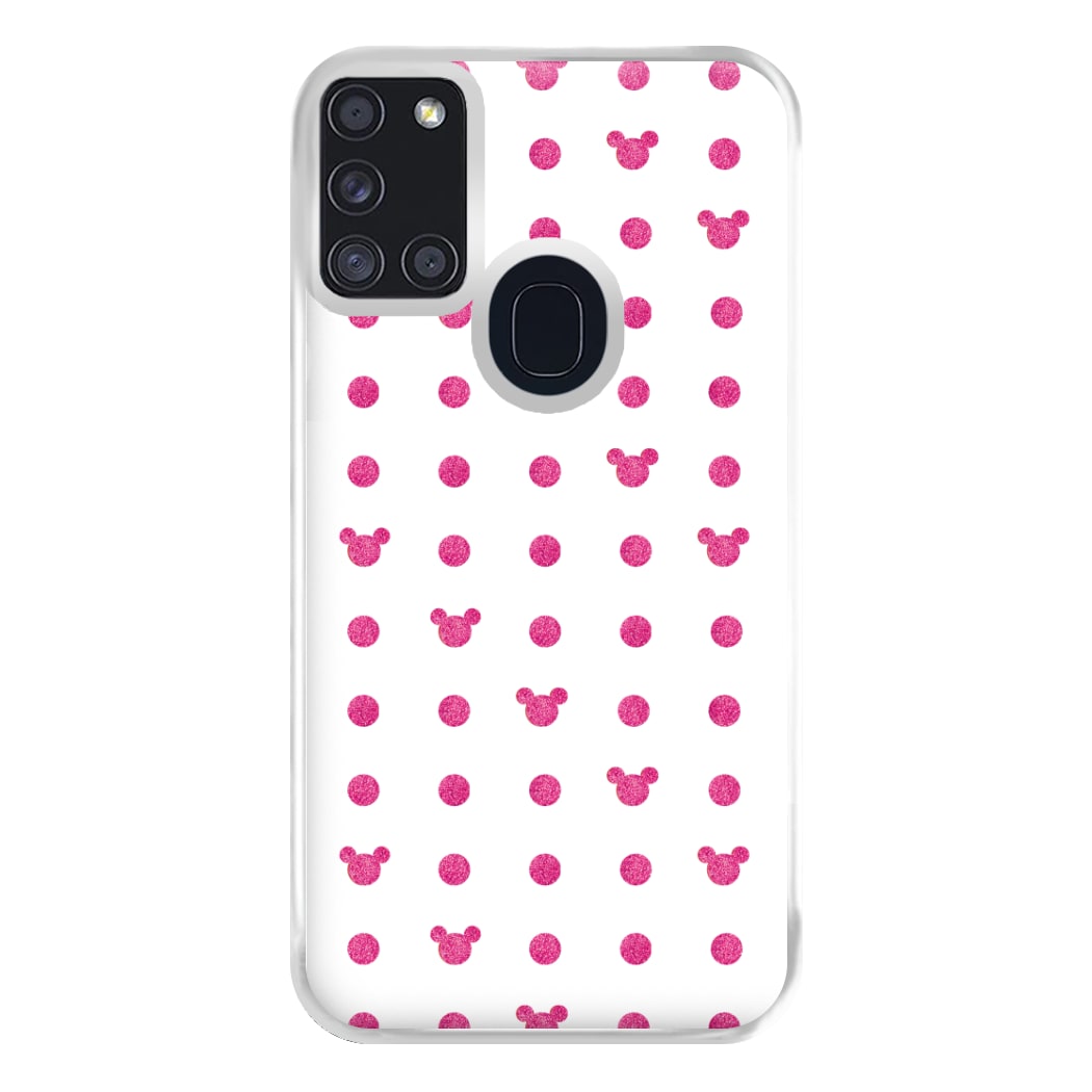 Mickey Polkadot White Fairytale Phone Case for Galaxy A21s