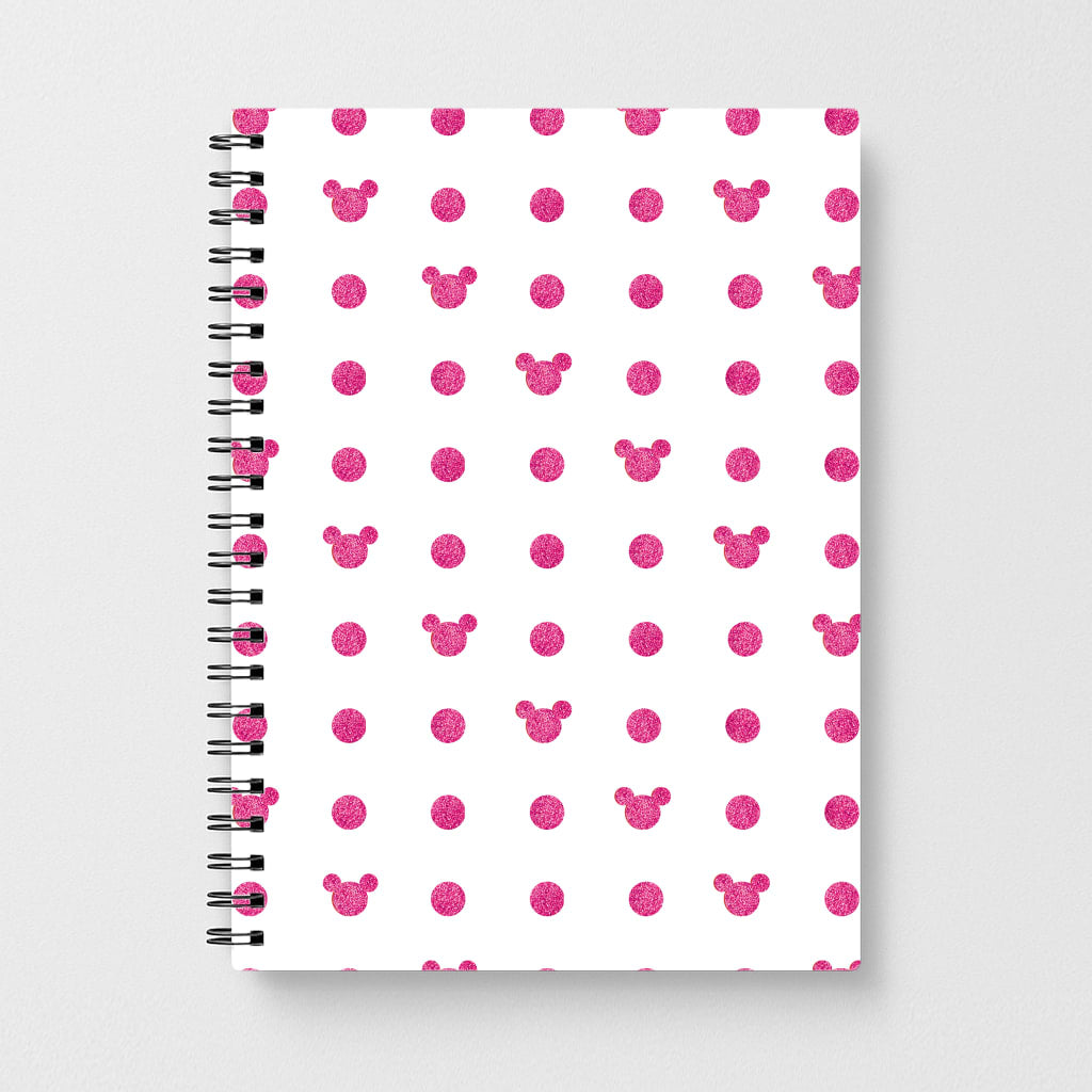 Mickey Polkadot White Disney Notebook - Fun Cases