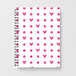 Mickey Polkadot White Disney Notebook - Fun Cases