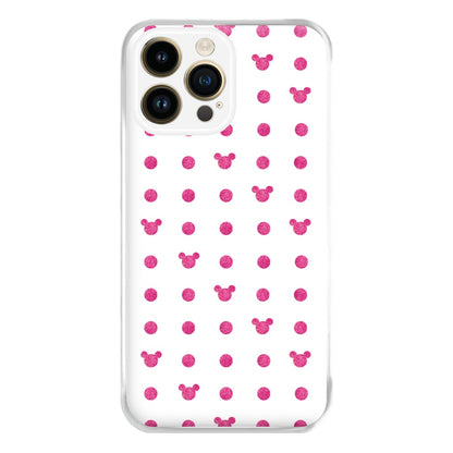 Mickey Polkadot White Fairytale Phone Case for iPhone 14 Pro Max