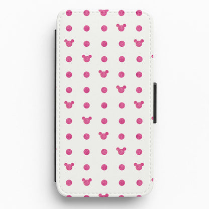 Mickey Polkadot White Fairytale Flip / Wallet Phone Case