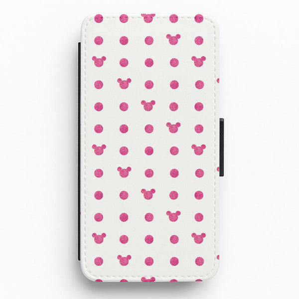 Mickey Polkadot White Fairytale Flip / Wallet Phone Case