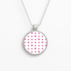 Mickey Polkadot White Fairytale Circle Necklace