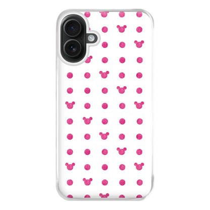 Mickey Polkadot White Fairytale Phone Case for iPhone 16 Plus