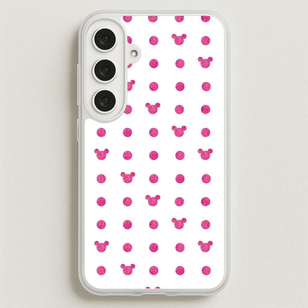 Mickey Polkadot White Fairytale Phone Case for Galaxy S25FE