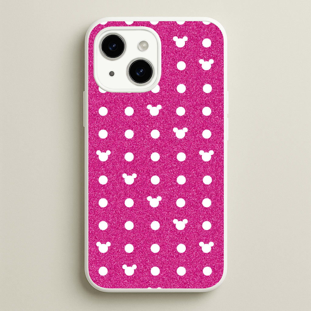 Mickey Polkadot Pink Fairytale  - Disney Phone Case for iPhone 15 Plus
