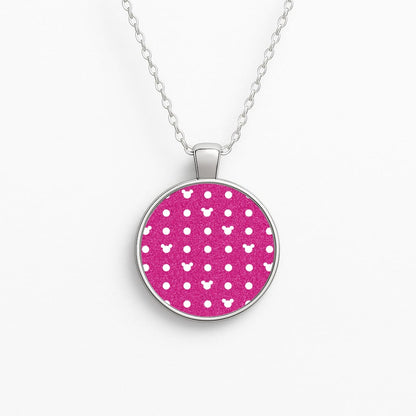 Mickey Polkadot Pink Fairytale Circle Necklace