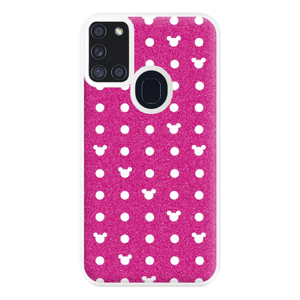 Mickey Polkadot Pink Fairytale Phone Case for Galaxy A21s