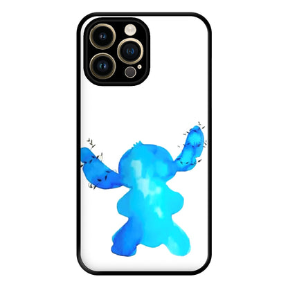 Watercolour Blue Alien Disney Phone Case for iPhone 14 Pro Max