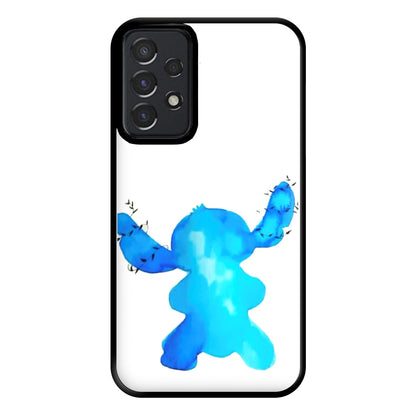 Watercolour Blue Alien Disney Phone Case for Galaxy A52 / A52s