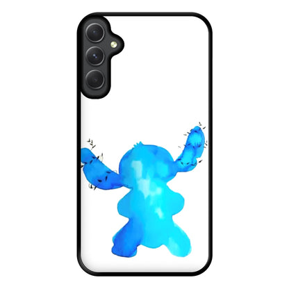 Watercolour Blue Alien Disney Phone Case for Galaxy A54