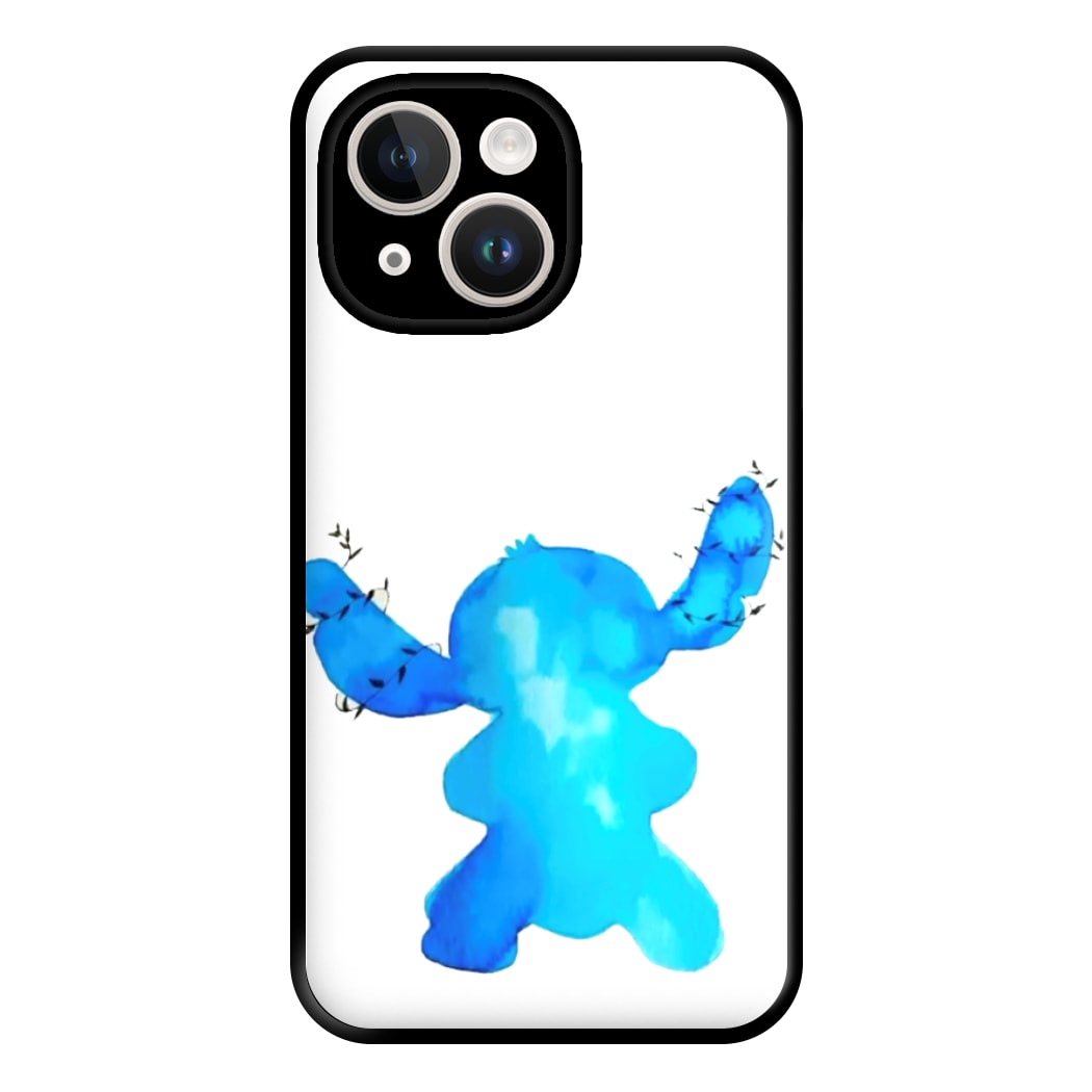 Watercolour Blue Alien Disney Phone Case for iPhone 14 Plus