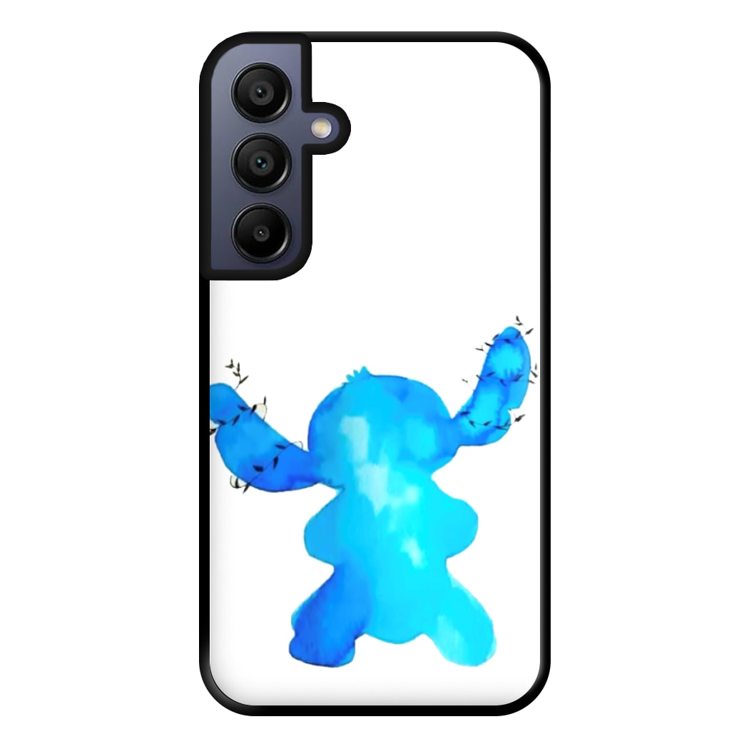 Watercolour Blue Alien Disney Phone Case for Galaxy A15