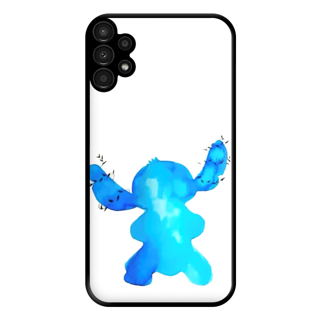 Watercolour Blue Alien Disney Phone Case for Galaxy A13