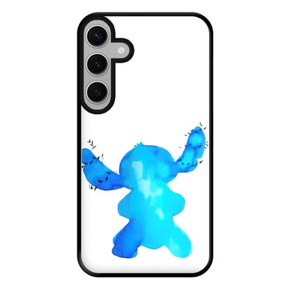 Watercolour Blue Alien Disney Phone Case for Galaxy S24FE