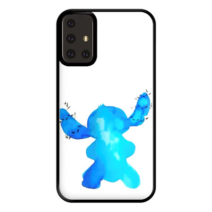 Watercolour Blue Alien Disney Phone Case for Galaxy A71