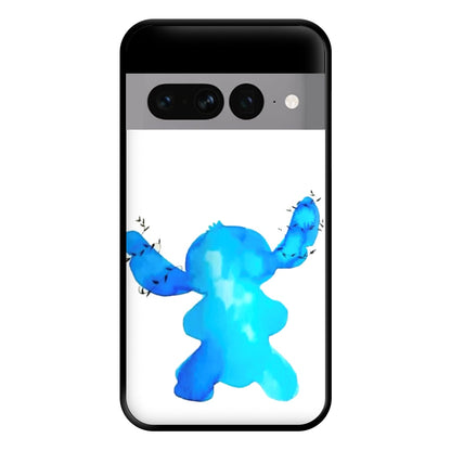 Watercolour Blue Alien Disney Phone Case for Google Pixel 7 Pro