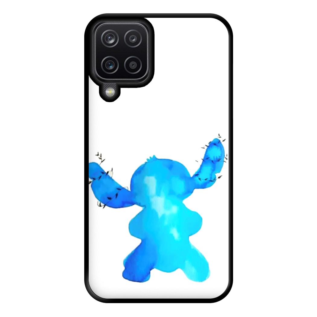 Watercolour Blue Alien Disney Phone Case for Galaxy A12