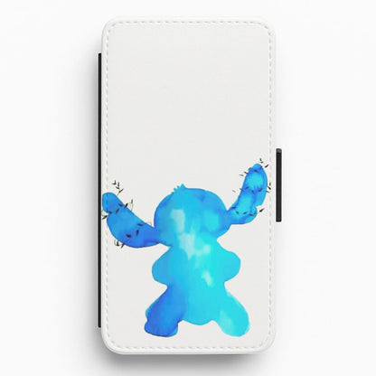 Watercolour Blue Alien Disney Flip / Wallet Phone Case