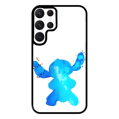 Watercolour Blue Alien Disney Phone Case for Galaxy S22 Ultra