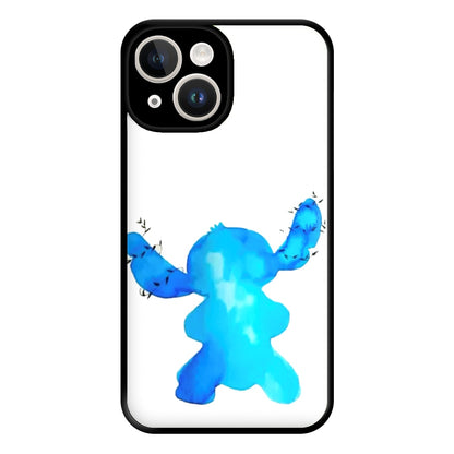 Watercolour Blue Alien Disney Phone Case for iPhone 14