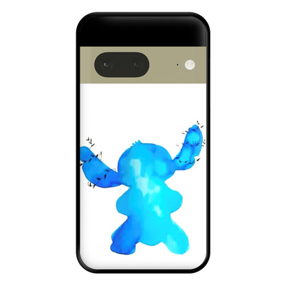 Watercolour Blue Alien Disney Phone Case for Google Pixel 7a