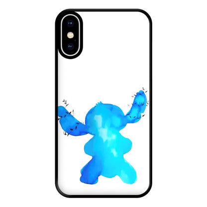 Watercolour Blue Alien Disney Phone Case for iPhone XS Max