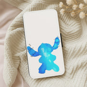 Watercolour Blue Alien Disney Flip / Wallet Phone Case 5