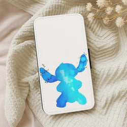 Watercolour Blue Alien Disney Wallet Phone Case