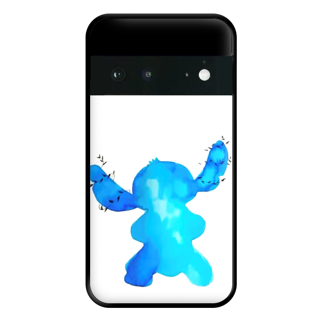 Watercolour Blue Alien Disney Phone Case for Google Pixel 6a