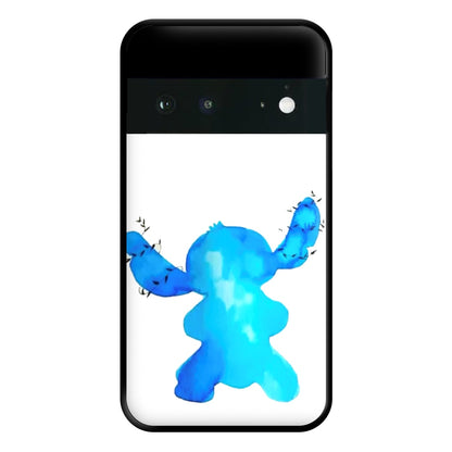 Watercolour Blue Alien Disney Phone Case for Google Pixel 6a