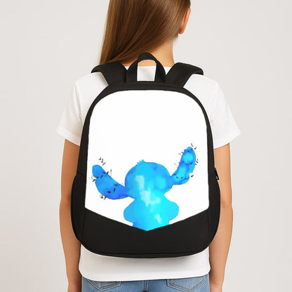 Watercolour Blue Alien Disney School Bag