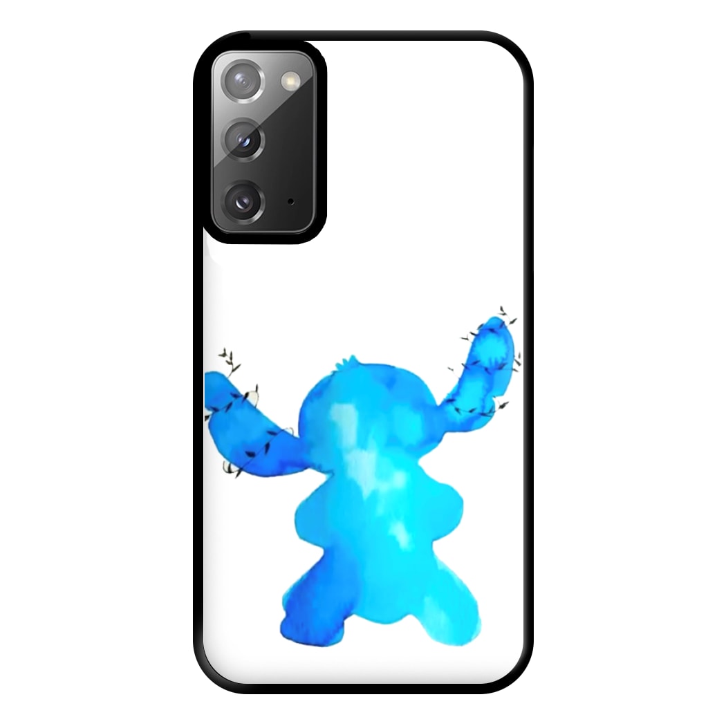 Watercolour Blue Alien Disney Phone Case for Galaxy Note 20 Ultra