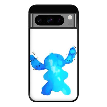 Watercolour Blue Alien Disney Phone Case for Google Pixel 8 Pro