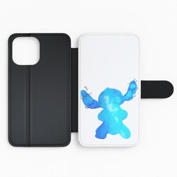Watercolour Blue Alien Disney Flip Phone Case