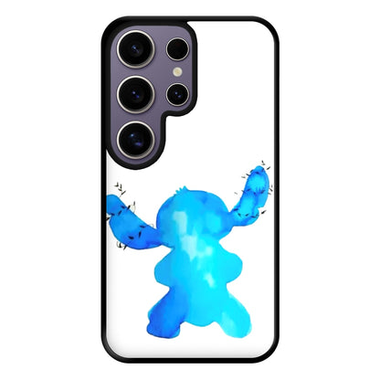 Watercolour Blue Alien Disney Phone Case for Galaxy S25 Ultra