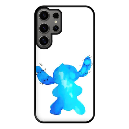 Watercolour Blue Alien Disney Phone Case for Galaxy S24 Ultra