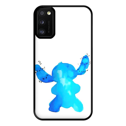 Watercolour Blue Alien Disney Phone Case for Galaxy A41