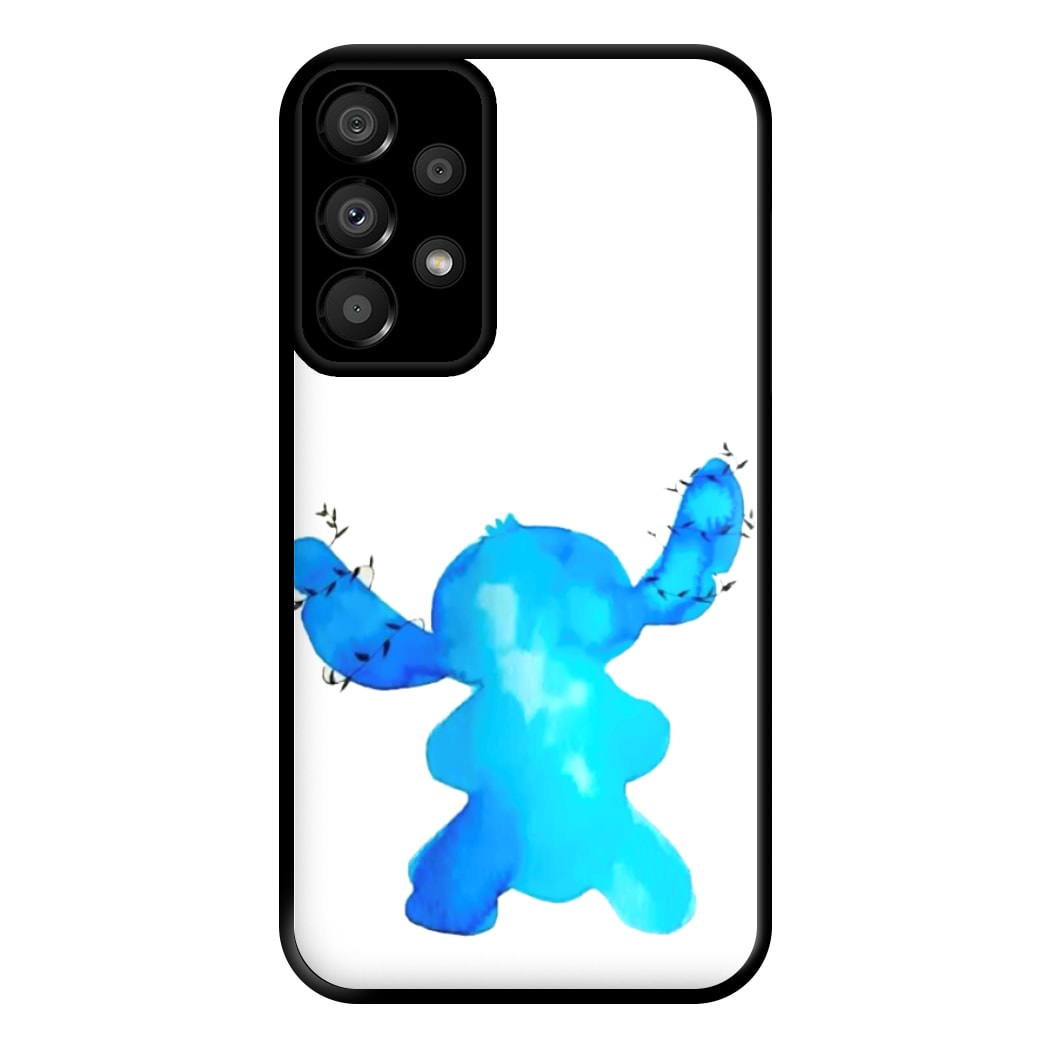 Watercolour Blue Alien Disney Phone Case for Galaxy A33