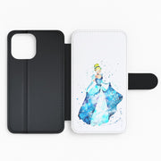 Watercolour Cinderella Fairytale Flip / Wallet Phone Case 2
