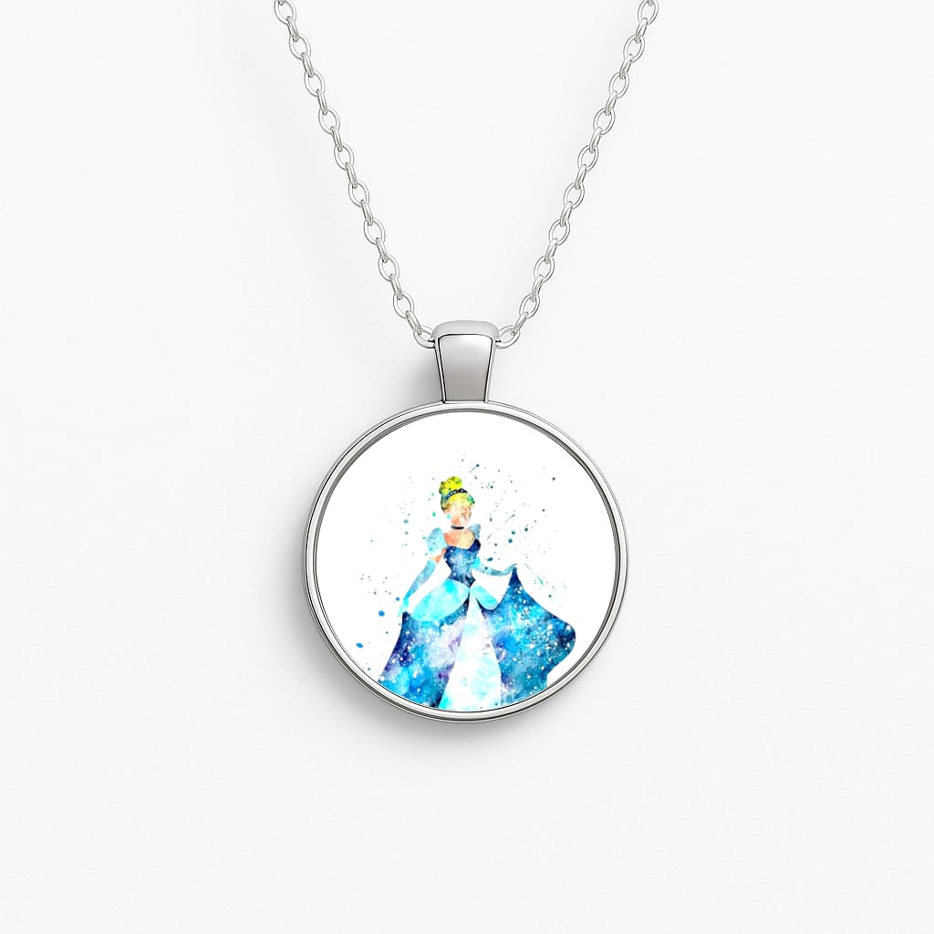 Watercolour Cinderella Fairytale Necklace