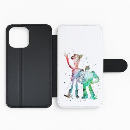 Watercolour Woody & Buzz A Story of Toys Fairytale Flip Phone Case