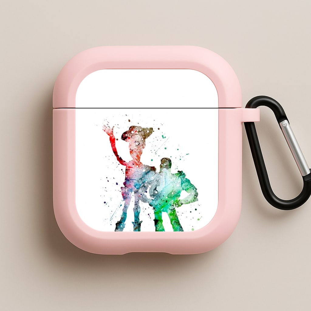 Watercolour Woody & Buzz A Story of Toys Fairytale Pink AirPods Case