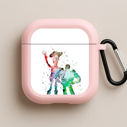 Watercolour Woody & Buzz A Story of Toys Fairytale Pink AirPods Case