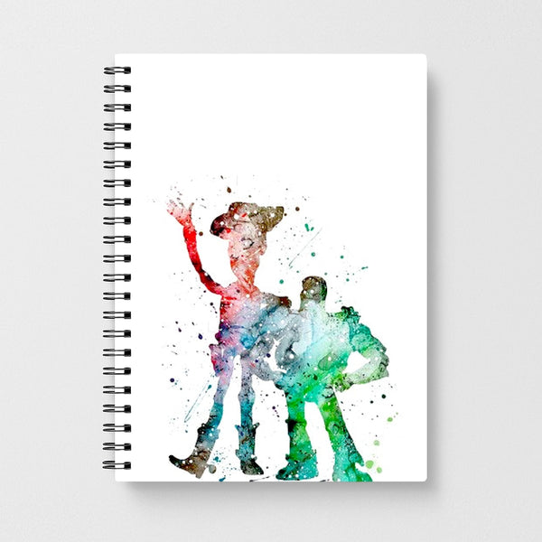 Watercolour Woody & Buzz Toy Story Disney Notebook - Fun Cases